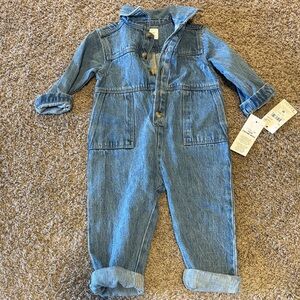 Classic Blue Denim Kids Jumpsuit